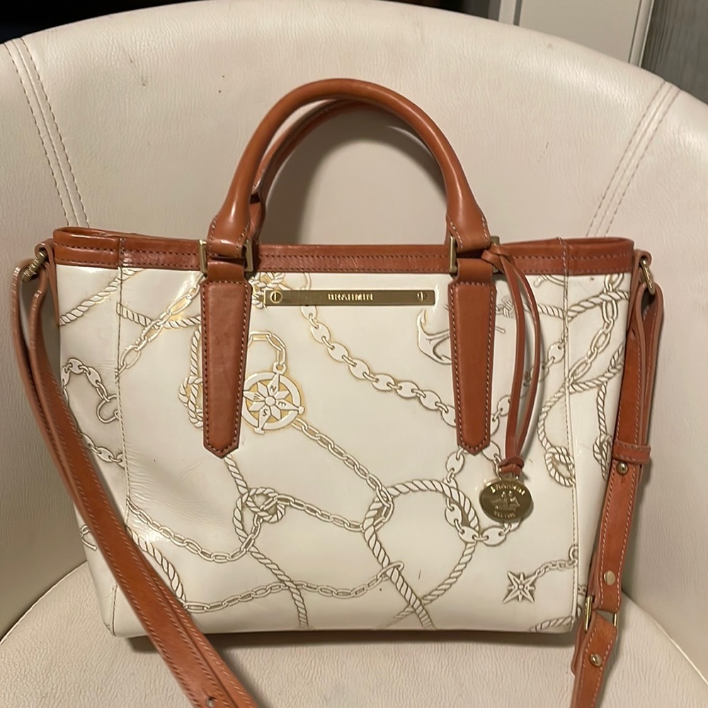 Brahmin Arno Gold Nautical Tote